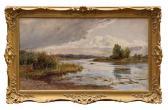 GODDARD George Bouverie 1832-1886,extensive river landscape,1885,Reeman Dansie GB 2019-02-12