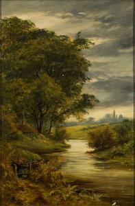GODDARD Walter W 1906,River landscapes with woodland,Rosebery's GB 2020-01-25