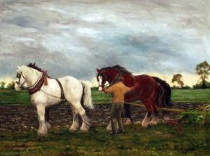 GODDERIDGE J.E.A,Horses and Farmer Ploughing,Rowley Fine Art Auctioneers GB 2009-05-26