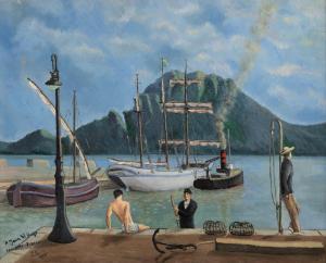 GODEBSKI JEAN 1901-1990,La baignade sur le port,1925,Sotheby's GB 2021-03-16