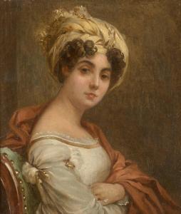 GODEFROID Marie Eléonore 1778-1849,Portrait de femme au tur,Artcurial | Briest - Poulain - F. Tajan 2017-09-26