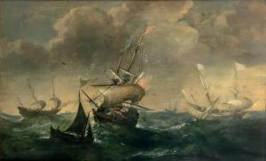 GODERIS Hans 1625-1643,Marine par mer agitée,Neret-Minet FR 2018-04-26