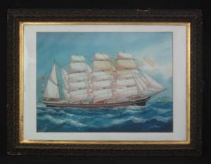 GODFREY 1800-1800,study of the British square rigged clipper ship Do,Peter Francis GB 2020-11-11