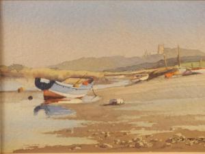 GODFREY Thomas A 1900-1900,Beached dingy at low tide,Golding Young & Co. GB 2009-09-02