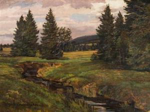 GODL BRANDHUBER Lilli 1875-1953,Landscape with a Brook,Palais Dorotheum AT 2018-03-10