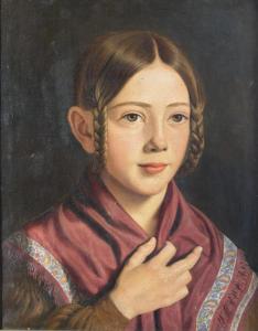 GODTFERD Rump 1816-1880,Portrait of a Girl (The sister of the artist),Peter Karbstein DE 2019-11-09