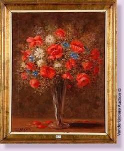 GOEGEBEUR Louis 1900-1900,Vase de fleurs des champs,VanDerKindere BE 2009-05-19