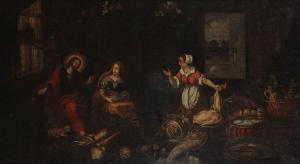 GOEMARE Joost 1574-1610,Christus in het huis van Martha en Maria.,Bernaerts BE 2010-12-13