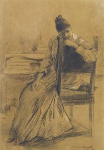 GOENEUTTE Norbert 1854-1894,PORTRAIT OF A WOMAN SITTING ON A CHAIR,Sotheby's GB 2015-11-03