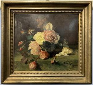 GOERG Emma 1860,still life study of roses,Keys GB 2023-01-20