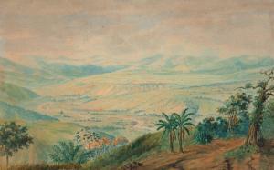 GOERING C. Anton,Ansicht des Umlandes von Santiago de los Caballero,1869,Galerie Bassenge 2022-06-03