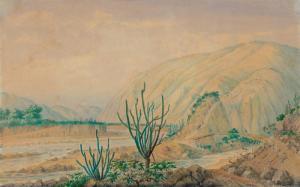 GOERING C. Anton,Der Steilhang "Las Laderas" vor San Pablo bei Méri,1869,Galerie Bassenge 2022-06-03