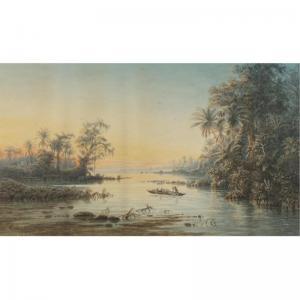 GOERING C. Anton 1836-1905,VISTA DE UN LAGO EN VENEZUELA,1880,Sotheby's GB 2009-05-27