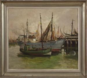 GOETHALS Albert 1885-1973,Boats in Harbor,St. Charles US 2011-01-22