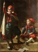 GOETZE Sigismund,'zouaves'- portrait of francis and philip mond, so,1907,Sotheby's 2003-06-17