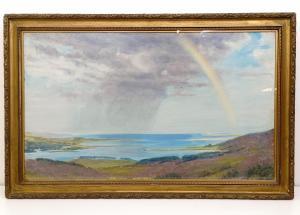 GOETZE Sigismund 1866-1939,landscape with a rainbow,Charterhouse GB 2024-01-04