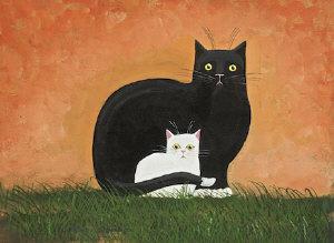 GOFFE tom 1900-2000,Black Cat and White Kitten,Adams IE 2008-12-09