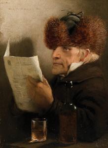 GOFMAN Oskar 1851-1913,A Man with Fur Hat in an Interior Reading a Letter,Jackson's US 2009-12-08