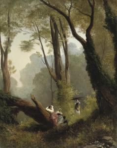 GOGARTEN Heinrich 1850-1911,In the forest,1869,Christie's GB 2008-10-14