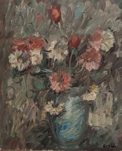 GOGOIS Pierre 1935,Bouquet de marguerites dans un vase,Sadde FR 2023-03-02