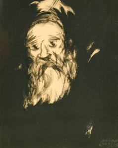GOLDBERG Avraham 1903-1980,Portrait of a Rabbi,John Nicholson GB 2022-09-07