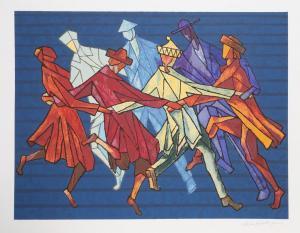 GOLDBERG Chaïm 1917-2004,The Horah Dance,1980,Ro Gallery US 2023-12-14
