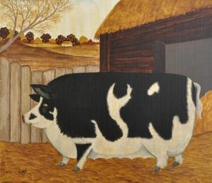 Golden Norah 1900-2000,Black & White Pig,1994,John Nicholson GB 2017-10-11