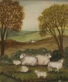 Golden Norah 1900-2000,landscape with sheep,20th century,Mallams GB 2023-09-04