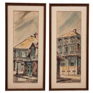 GOLDEN Rolland 1931-2019,French Quarter Street Scenes,1958,Neal Auction Company US 2023-01-11