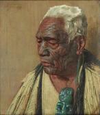 GOLDIE Charles Frederick 1870-1947,Wharekauri Tahuna, A Chieftain of ,1938,International Art Centre 2019-04-09