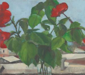 GOLDMAN Michal 1955,Red Flowers,1995,Tiroche IL 2023-04-30