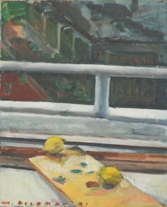 GOLDMAN Michal 1955,Still Life on a Porch,1991,Tiroche IL 2023-01-28
