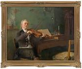 GOLDMANN Otto 1844-1915,Alter Violinspieler Realistisches,1890,Schloss DE 2020-02-29
