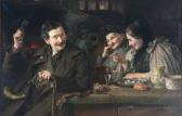 GOLDMANN Otto 1844-1915,Stubeninterieur mit Jägersmann und zwei Bäuerinnen,DAWO Auktionen 2009-06-16