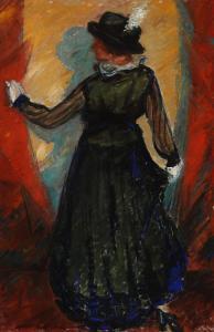 GOLDSCHMIDT Ernst 1879-1959,A woman wearing a black dress,Bruun Rasmussen DK 2024-01-09