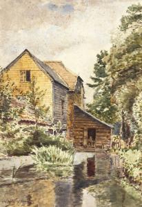GOLDSMITH Walter H 1860-1930,a study of a mill house,John Nicholson GB 2020-11-04