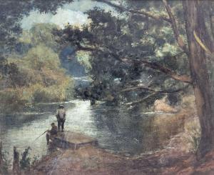Goldsmith Walter Henry 1857-1943,Fishing on the River,1908,David Duggleby Limited GB 2023-04-22
