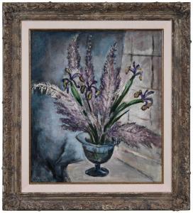 GOLDTHWAITE Anne Wilson 1869-1944,Bouquet with Irises,Brunk Auctions US 2022-11-12