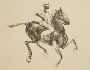 GOLDTHWAITE Anne Wilson 1869-1944,Horse and Rider,1936,Rachel Davis US 2023-06-03