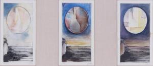 GOLDYNE Joseph 1942,UNTITLED MOON SEASCAPES,1977,Clark Cierlak Fine Arts US 2022-02-19