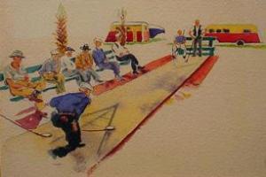 GOLINKIN Joseph Webster 1896-1977,SHUFFLEBOARD AT SARASOTA,1935,William Doyle US 2001-05-22