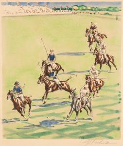 GOLINKIN Joseph Webster 1896-1977,six polo players,Graham Budd GB 2019-07-15