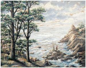 GOLSCH Fernando L 1874-1952,two fishermen along the California coast,Brunk Auctions US 2009-01-03