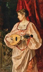 GOLTZ Alexander Demetrius 1857-1944,A lute player,1881,Palais Dorotheum AT 2024-02-21