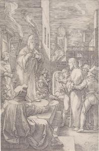 GOLTZIUS Hendrik 1558-1617,Christ before vor Caiphas,1597,Palais Dorotheum AT 2014-10-02