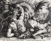 GOLTZIUS Hendrik,The Dragon Devouring the Companions of Cadmus,1588,Swann Galleries 2017-11-02