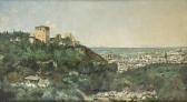 GOMAR Y GOMAR Antonio 1853-1911,Vista de la Alhambra de Granada,Subastas Segre ES 2021-12-14