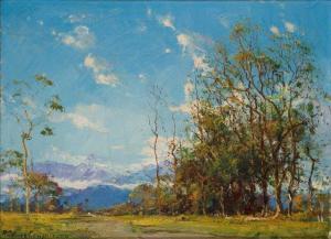 GOMEZ CAMPUZANO Ricardo 1893-1981,Paisaje con montanas de fondo,Rosebery's GB 2019-12-04