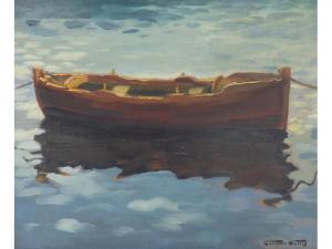 Gomez Carrerero,Boat in a calm sea,Gardiner Houlgate GB 2017-06-29