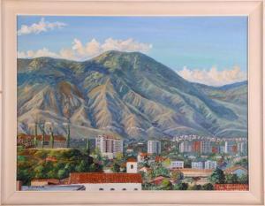GOMEZ G.R 1900-1900,Tropical City Scene with Mountains,Gray's Auctioneers US 2014-08-06